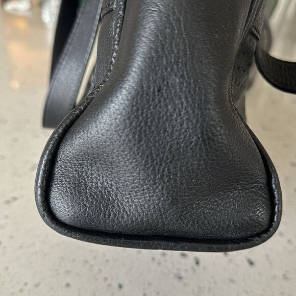 B. MAKOWSKY Black Leather Tote Shoulder Bag Handbag Magnetic Snap Closure EUC - Picture 14 of 14